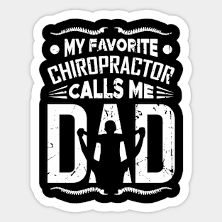 Chiropractors Dad Sticker